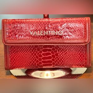 Valentino Snakeskin Embossed Leather Wallet